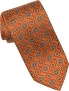 Elizabetta Farnese - Extra Long Printed Madder Silk Tie for Men