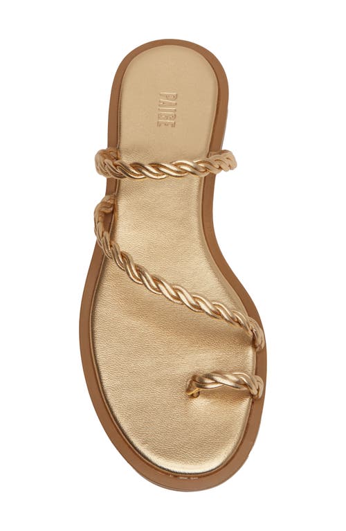 Paige Allegra Slide Sandal In Gold