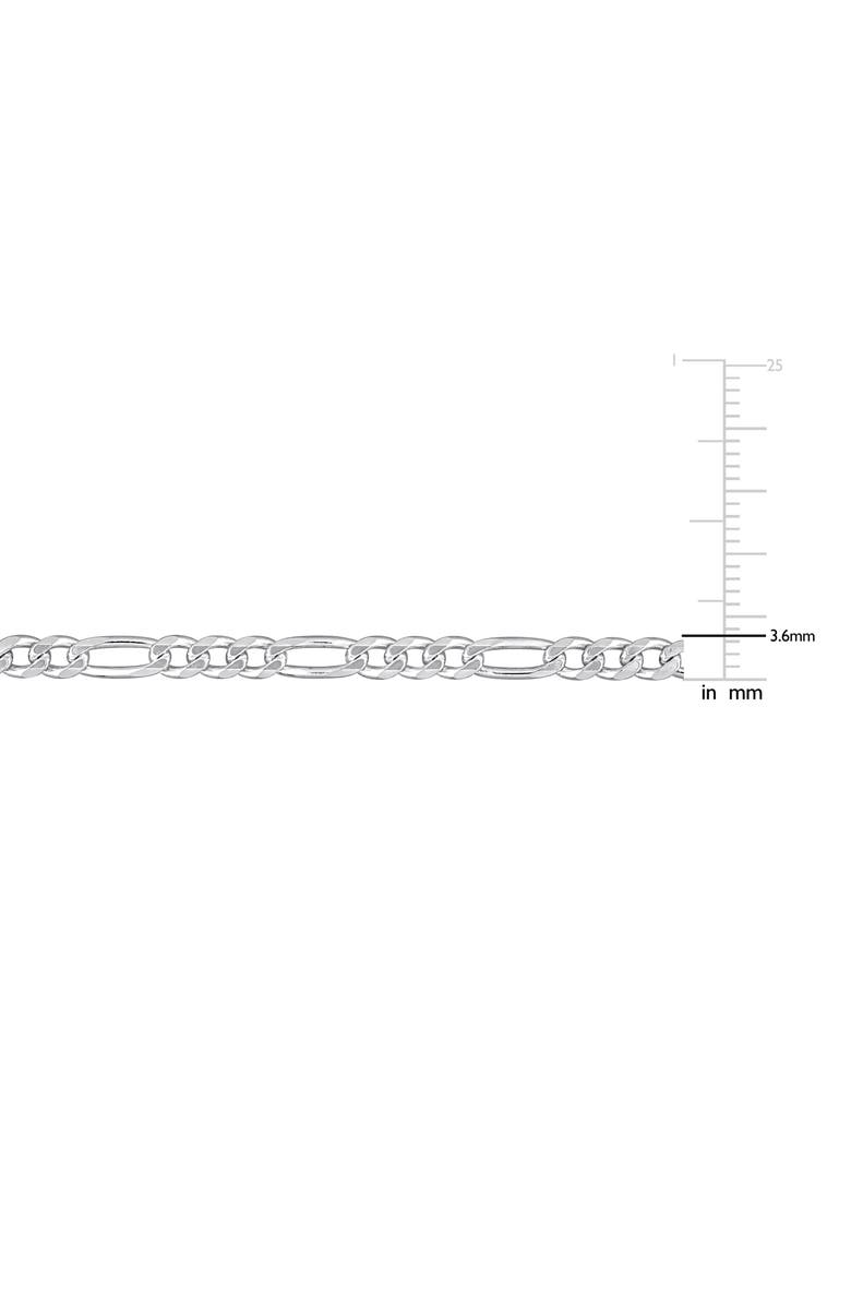 DELMAR Figaro Chain Bracelet & Necklace Set, Alternate, color, Silver