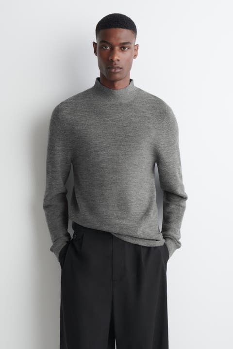 Wool Mock-Neck Sweater
