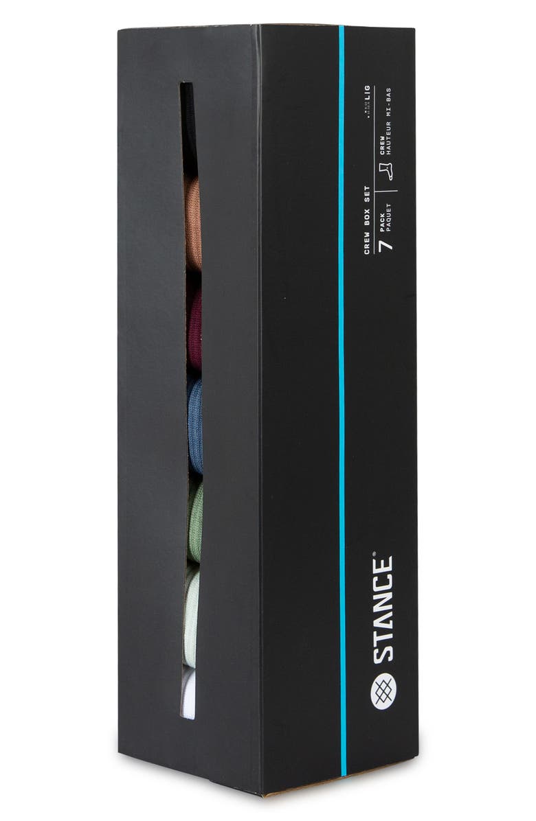 Stance 7 Days A Week Assorted 7-Pack Box Set Socks, Alternate, color, Multi