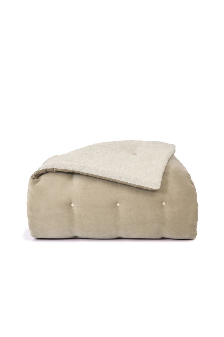 Jaipur Luxury Cotton Velvet Quilted Throw, Main, color, Hazelnut