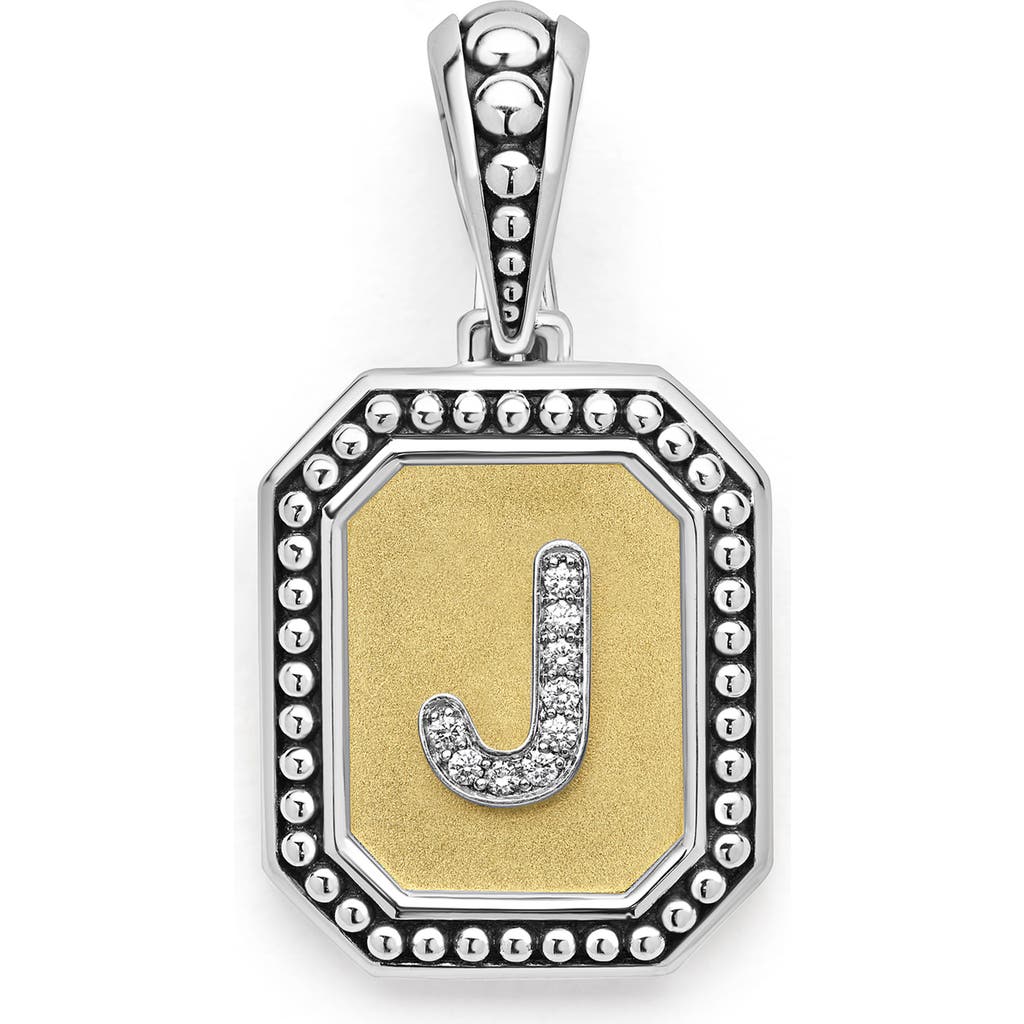 Lagos Signature Caviar Initial Enhancer In Two-tone J