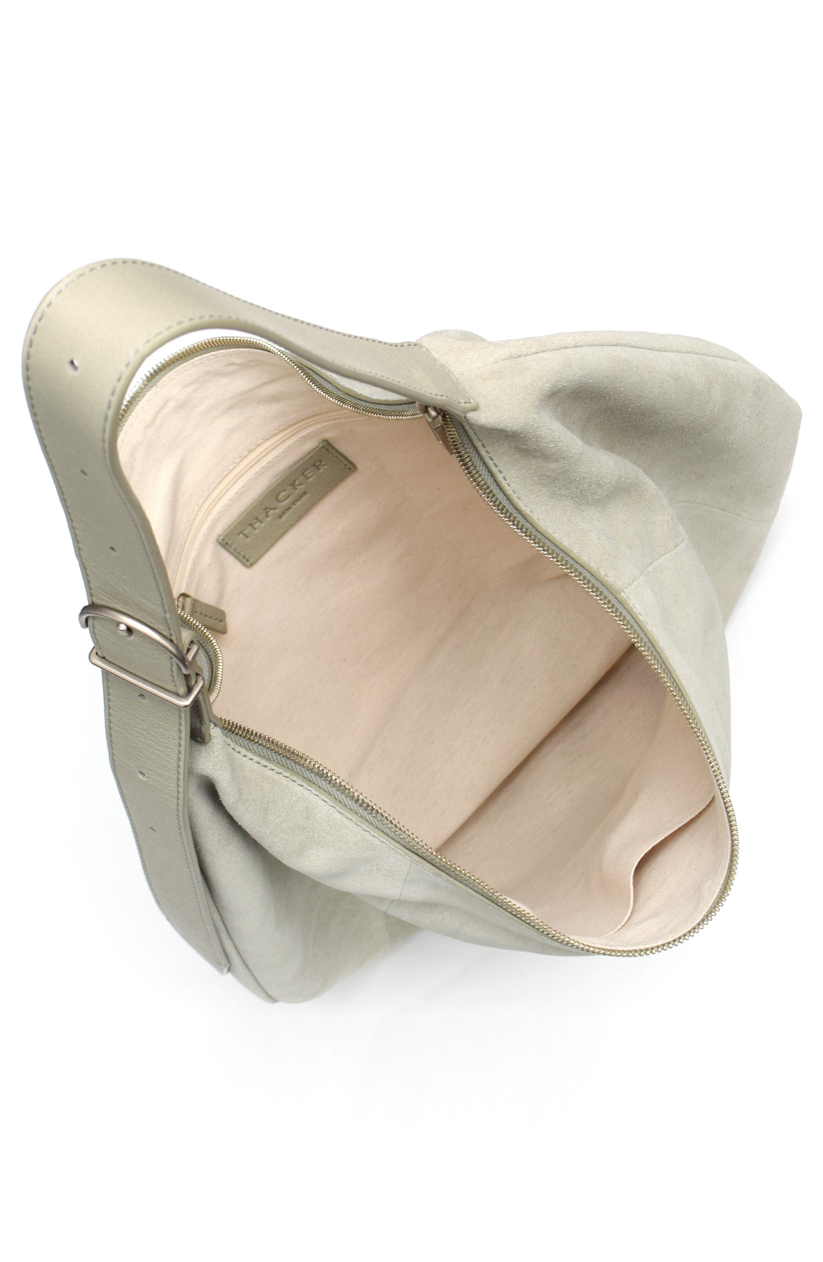 Thacker Oversize Wyatt Suede Hobo Bag, Alternate, color, Sage