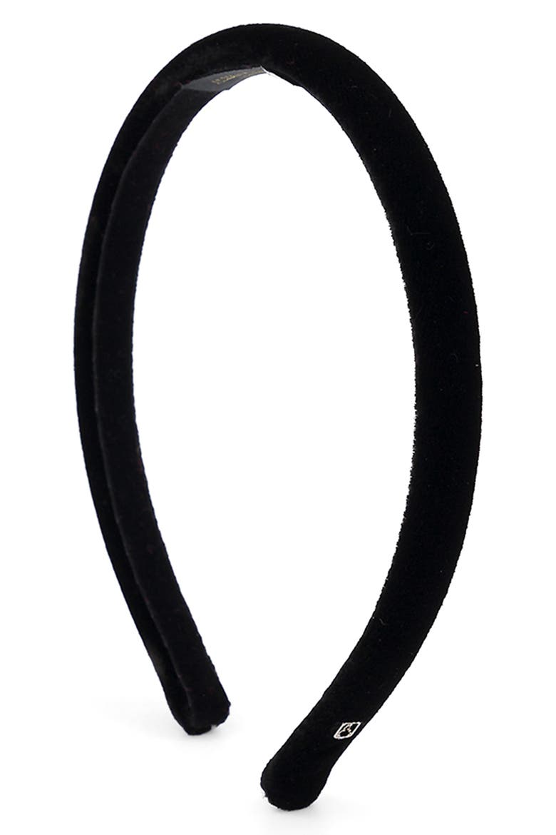 Velvet Headband, Main, color, BLACK