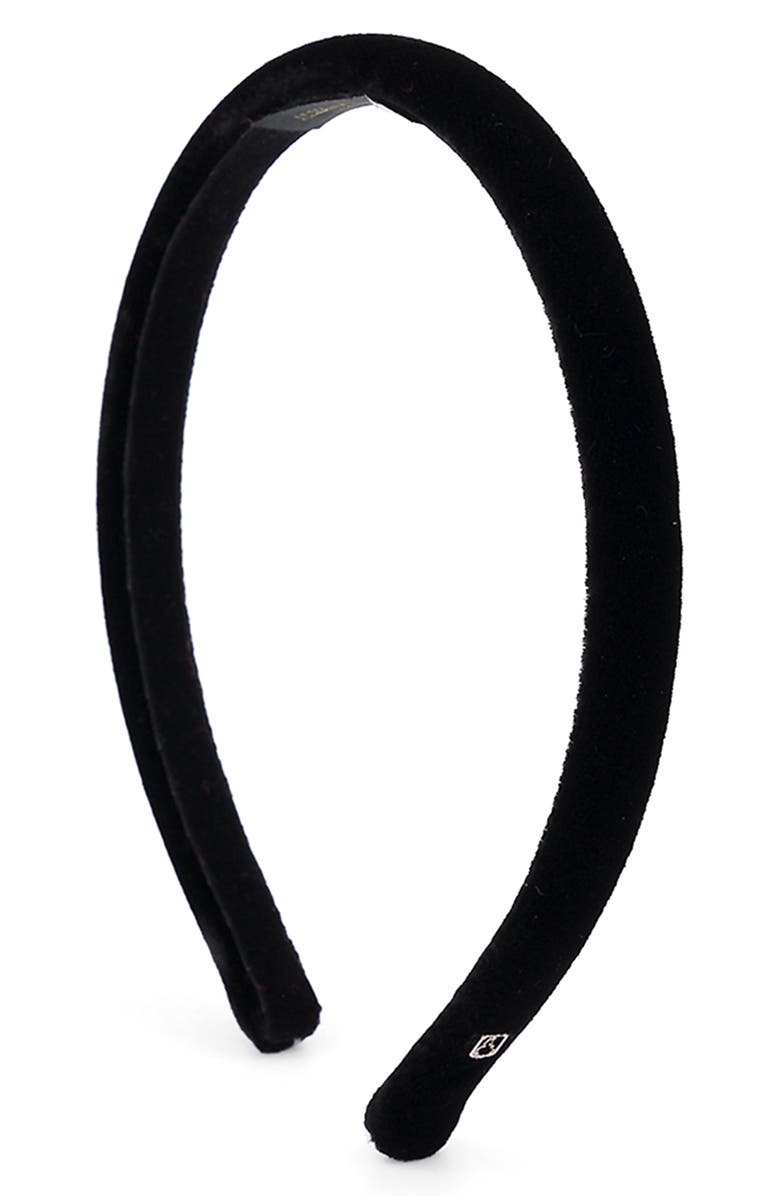 Alexandre de Paris Velvet Headband, Main, color, 
