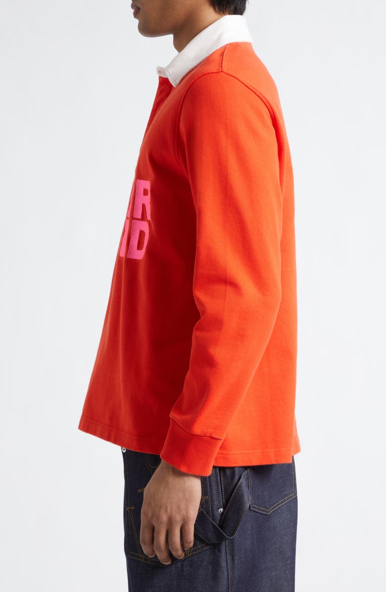 JW Anderson Super Speed Rugby Polo, Alternate, color, Bright Red