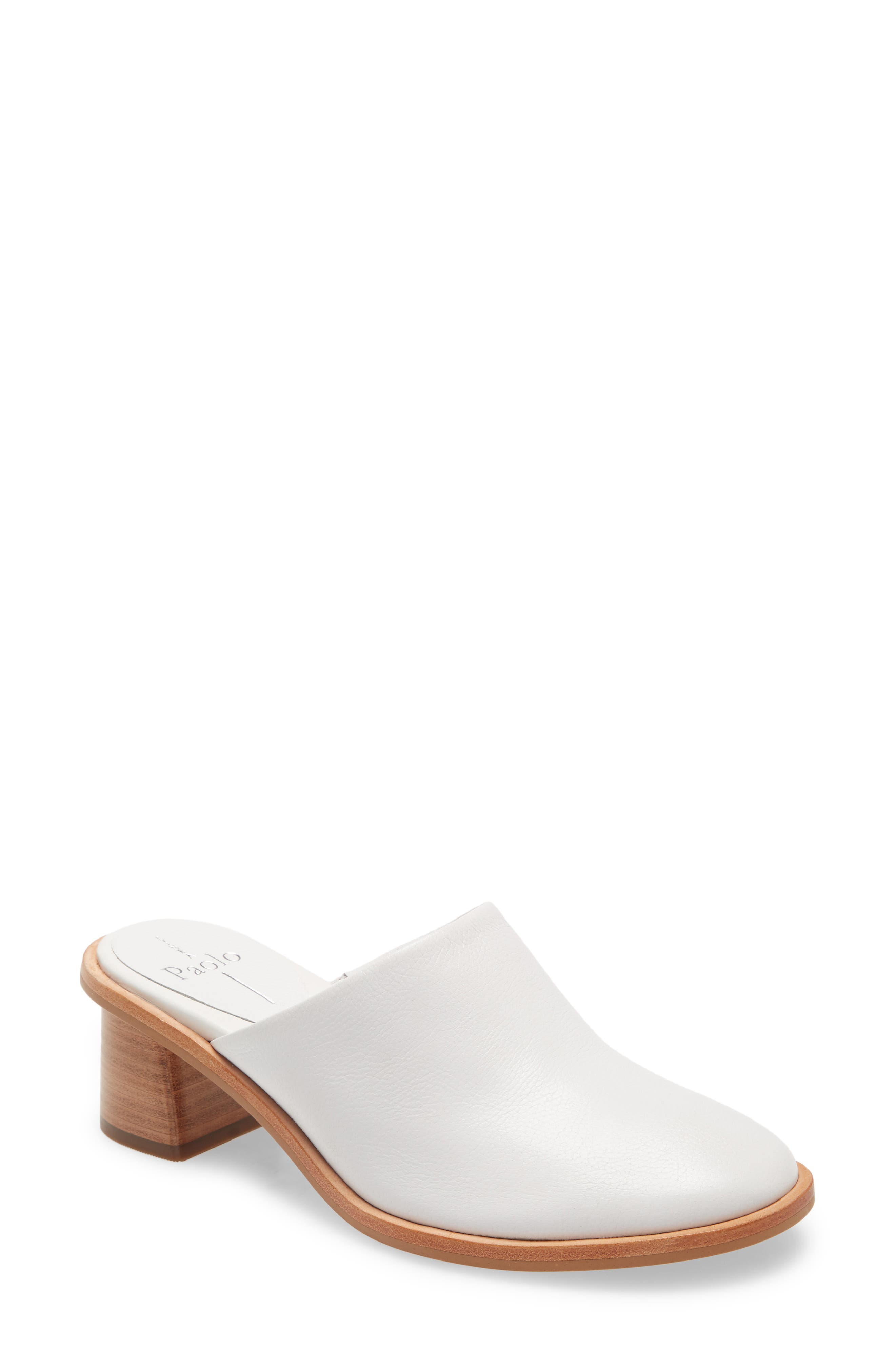 Emeline Mule, Main, color, WHITE NAPPA LEATHER