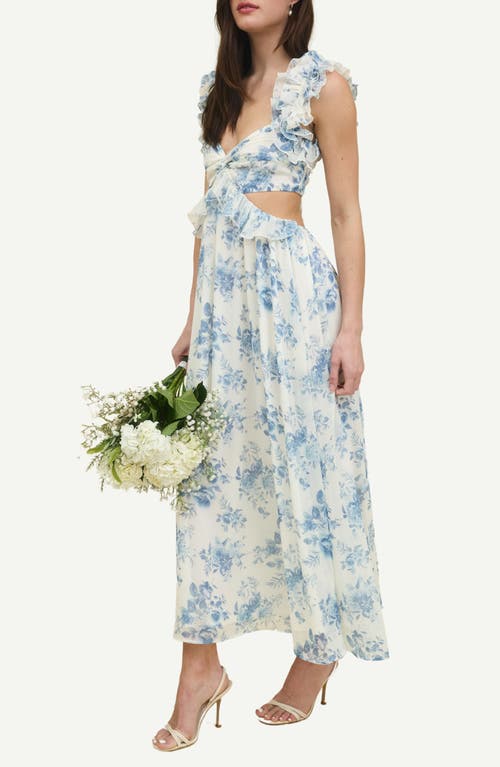 BLU PEPPER BLU PEPPER RUFFLE CUTOUT MAXI SUNDRESS