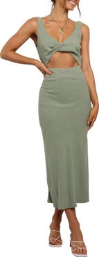 Petal & Pup Apollo Cutout Detail Midi Dress