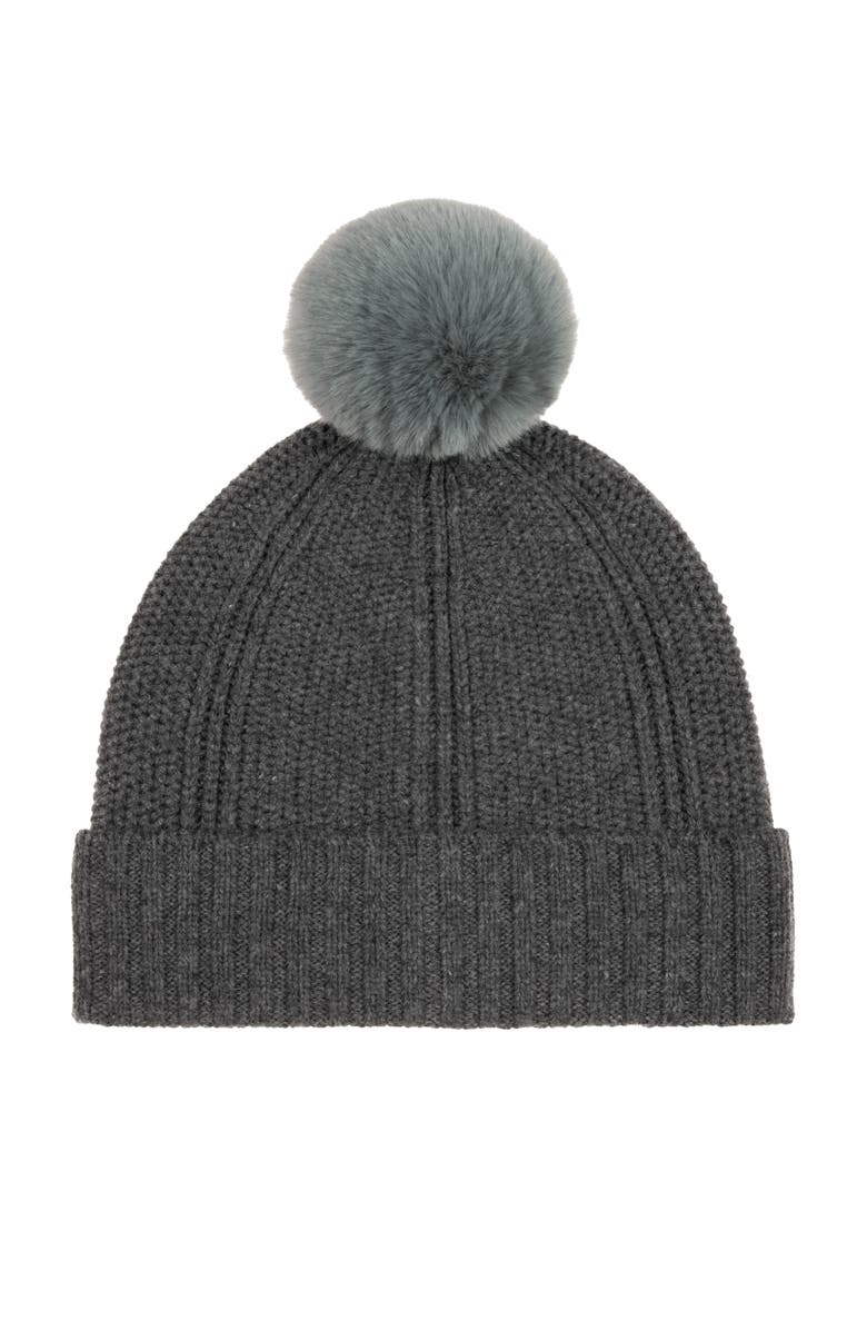 Echo Arched Rib Beanie, Main, color, Charcoal