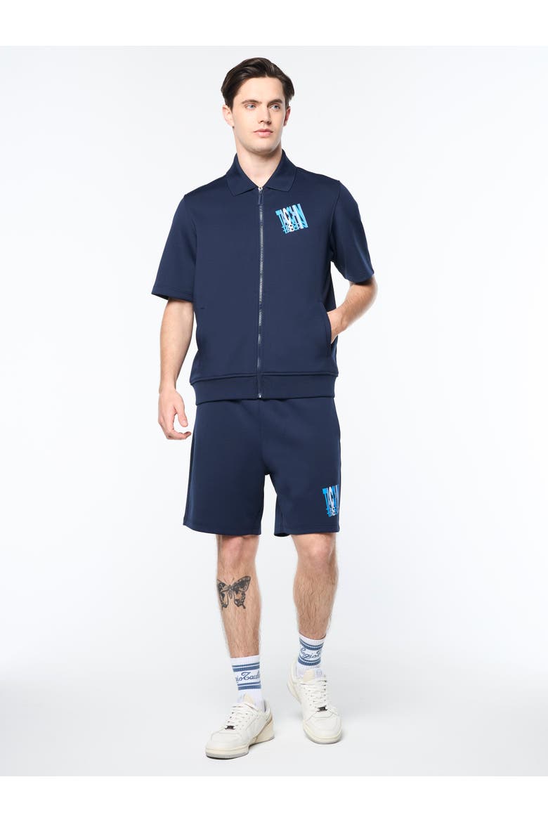 Urso Short Sleeve Track Jacket, Alternate, color, MARITIME BLUE