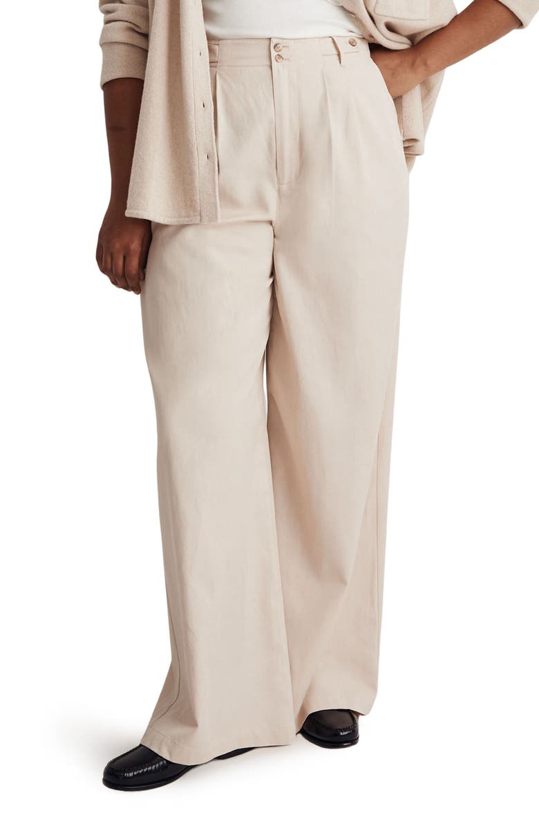 Madewell Harlow Wide Leg Pants, Alternate, color, Harvest Moon