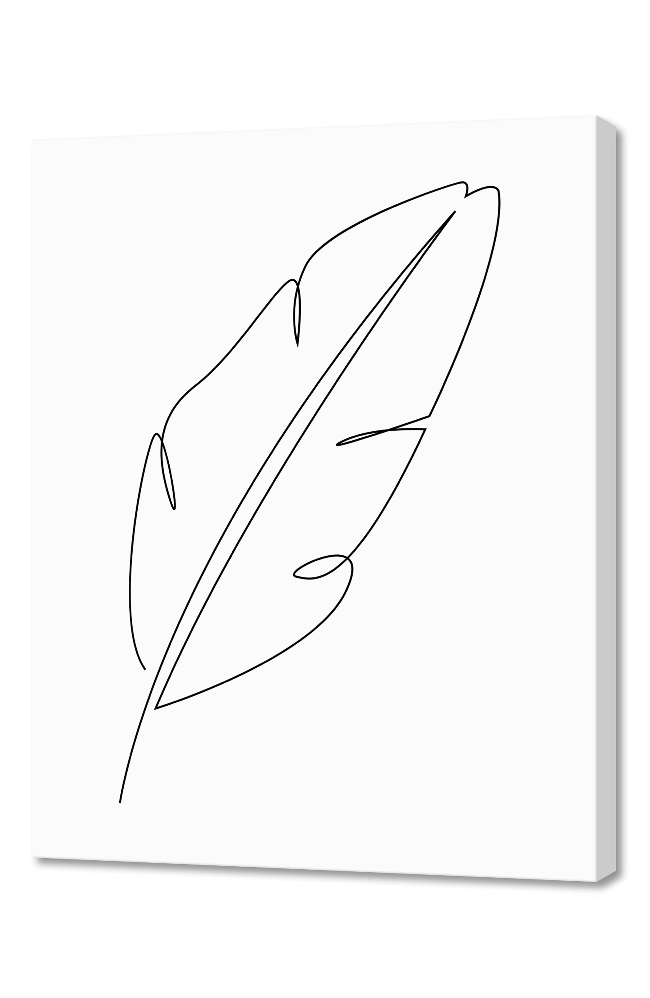 CURIOOS Banana Feather One Line Art Print | Nordstromrack