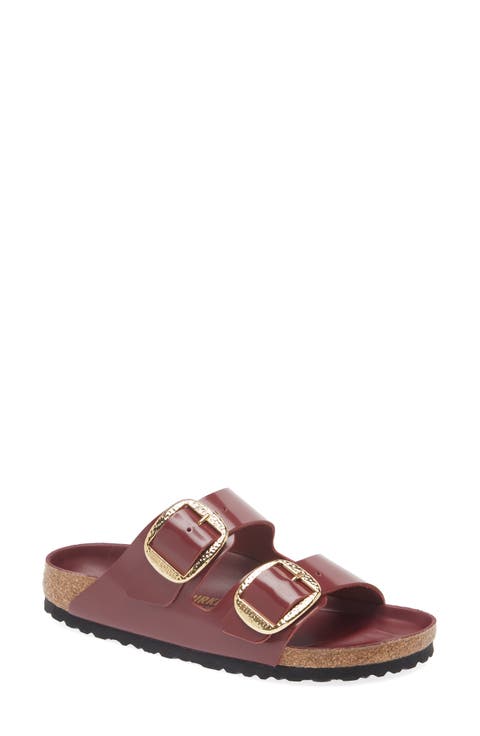 Arizona Hammered Big Buckle Slide Sandal (Women)