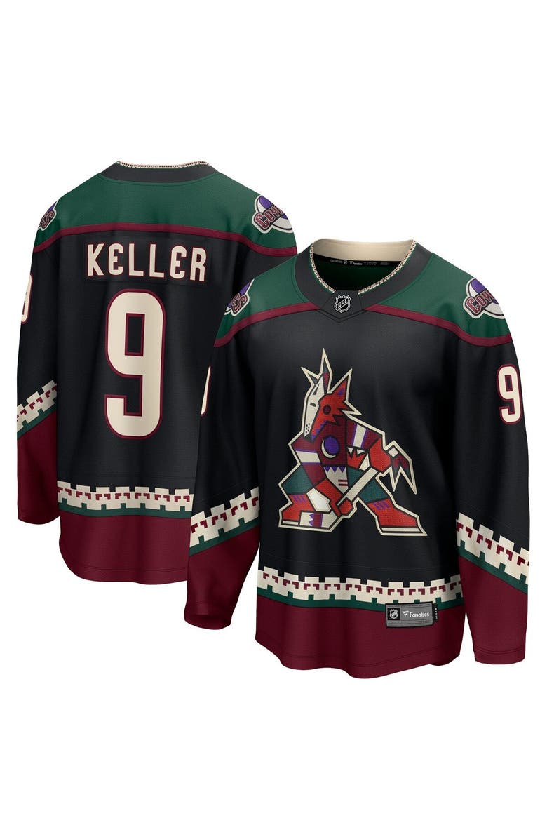 FANATICS Men's Fanatics Branded Clayton Keller Black Arizona Coyotes Home Premier Breakaway Player Jersey, Main, color, 