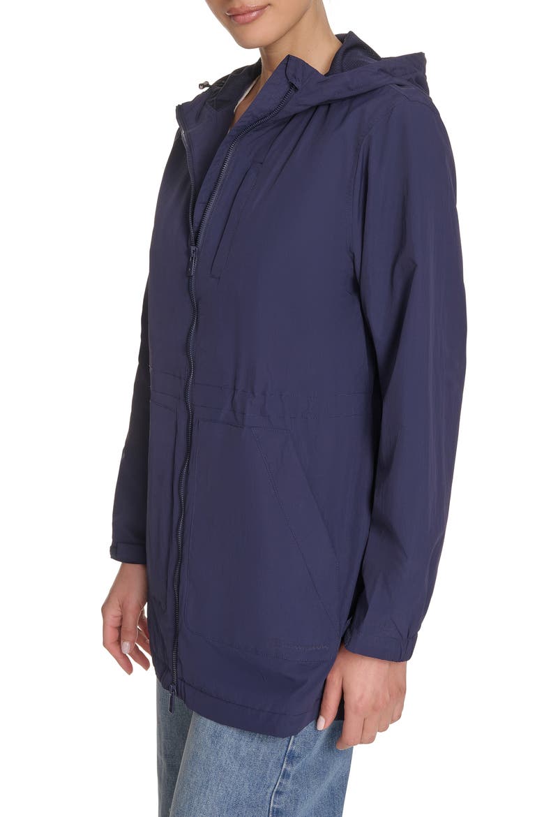 Hooded Rain Jacket, Alternate, color, PEACOAT