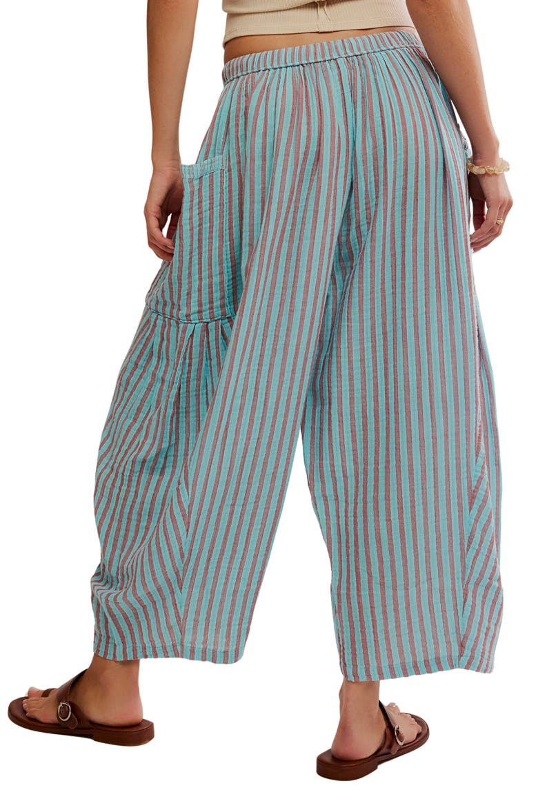 Quin Stripe Cotton Drawstring Pants, Alternate, color, PREP ROUGE COMBO