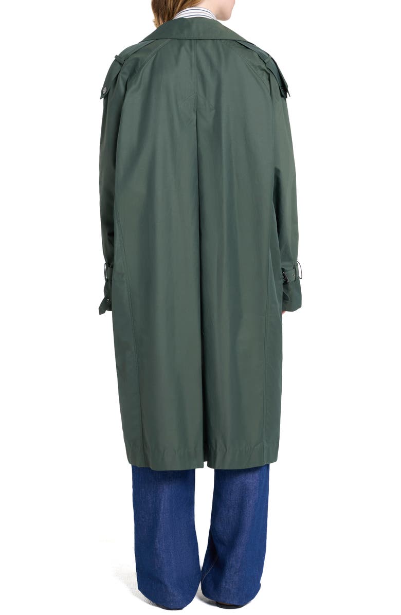 TWP Long Bogie Water Repellent Trench Coat, Alternate, color, Beetle