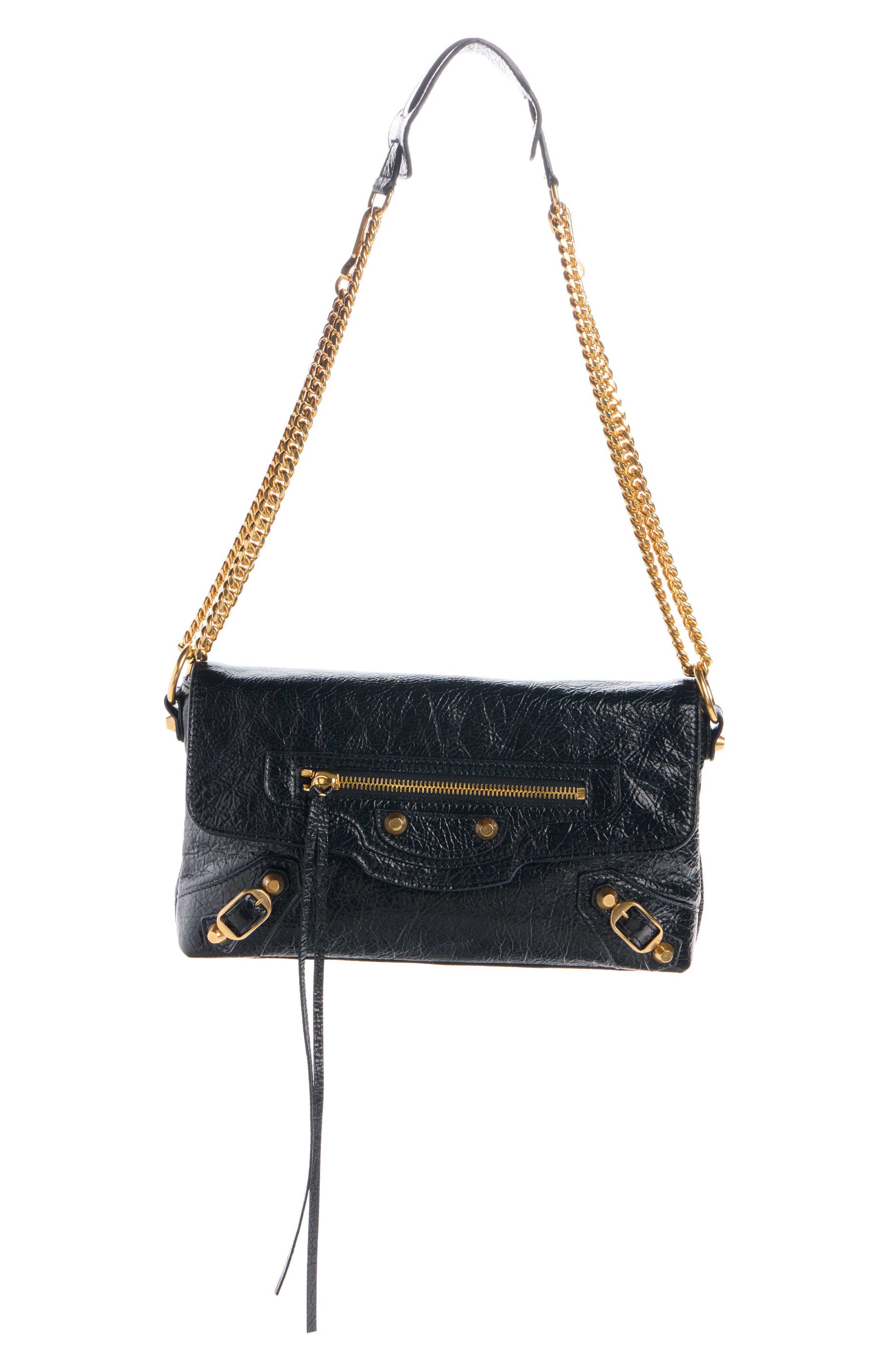 Le City Leather Shoulder Bag, Alternate, color, 1000 BLACK
