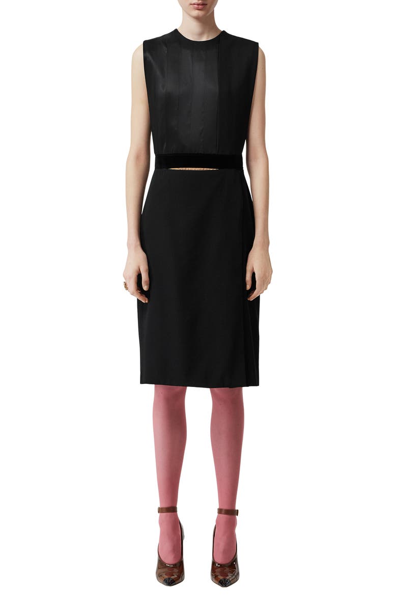 Burberry Sleeveless Panel Skirt Detail Dress, Main, color,