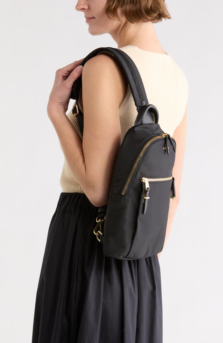 TUMI DFO Vista Nancy Convertible Sling Bag, Alternate, color, Black/ Gold