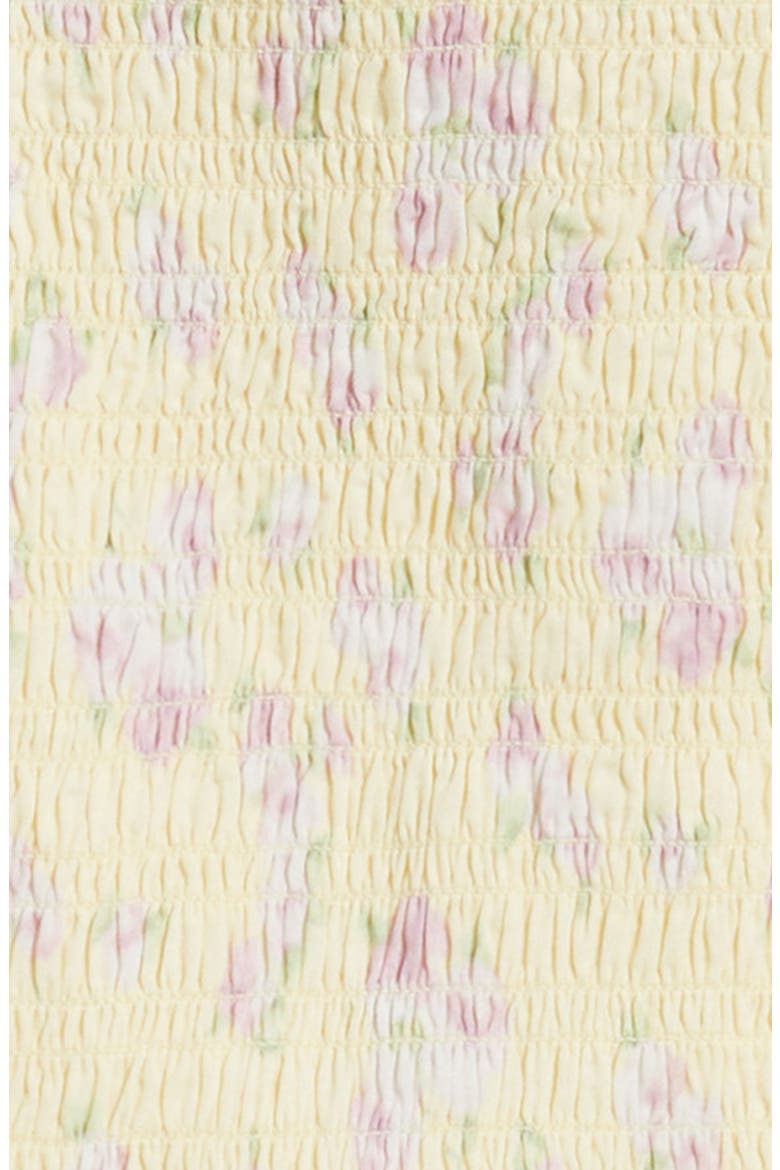 Kids' Merrinelle Smocked Cotton Crop Top, Alternate, color, LEMON SPRITZ