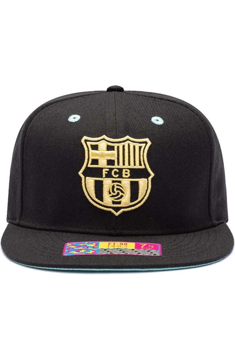 FAN INK Men's Black Barcelona Ice Cream Fitted Hat, Alternate, color, 