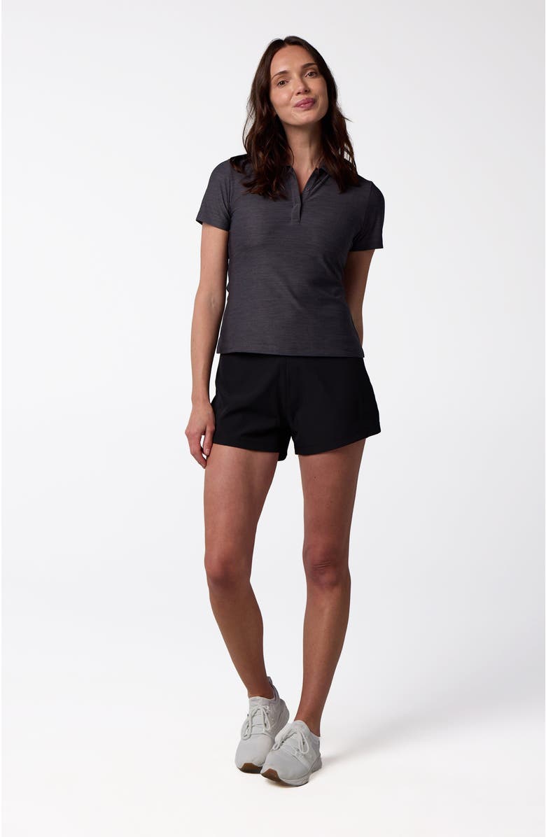 Centerline Athletics Women's Cross-Sport Tech Pique Polo, Alternate, color, Charcoal Heather