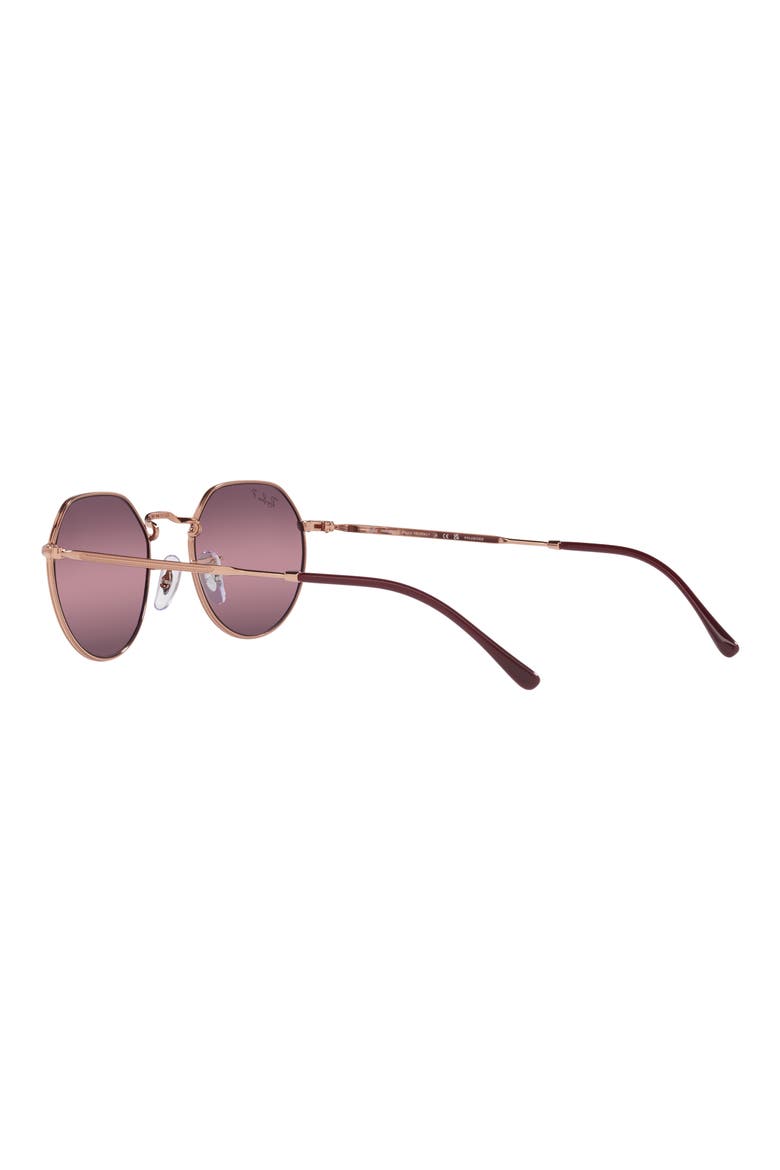 Jack 51mm Gradient Polarized Irregular Sunglasses, Alternate, color, ROSE GOLD