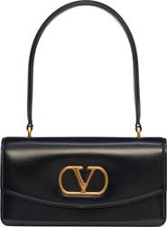 Valentino Garavani DeVain Leather Shoulder Bag