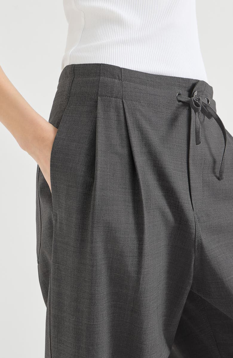 Brunello Cucinelli Tailored track trousers, Alternate, color, Medium Grey