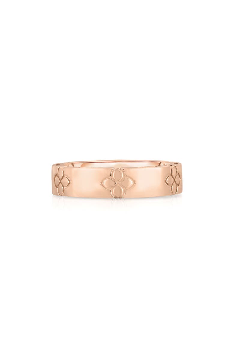 Roberto Coin Verona 18K Rose Gold Floral Band Ring, Main, color, Rose Gold