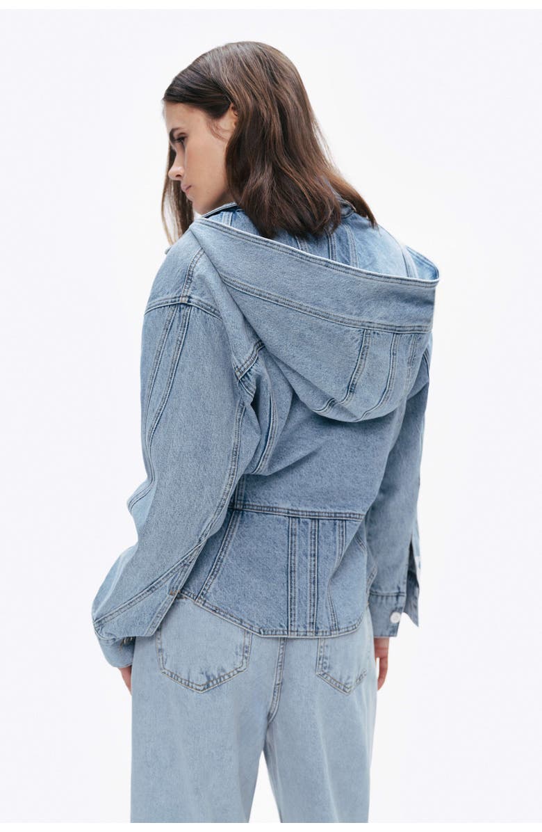 Nocturne Hooded Denim Jacket, Alternate, color, 