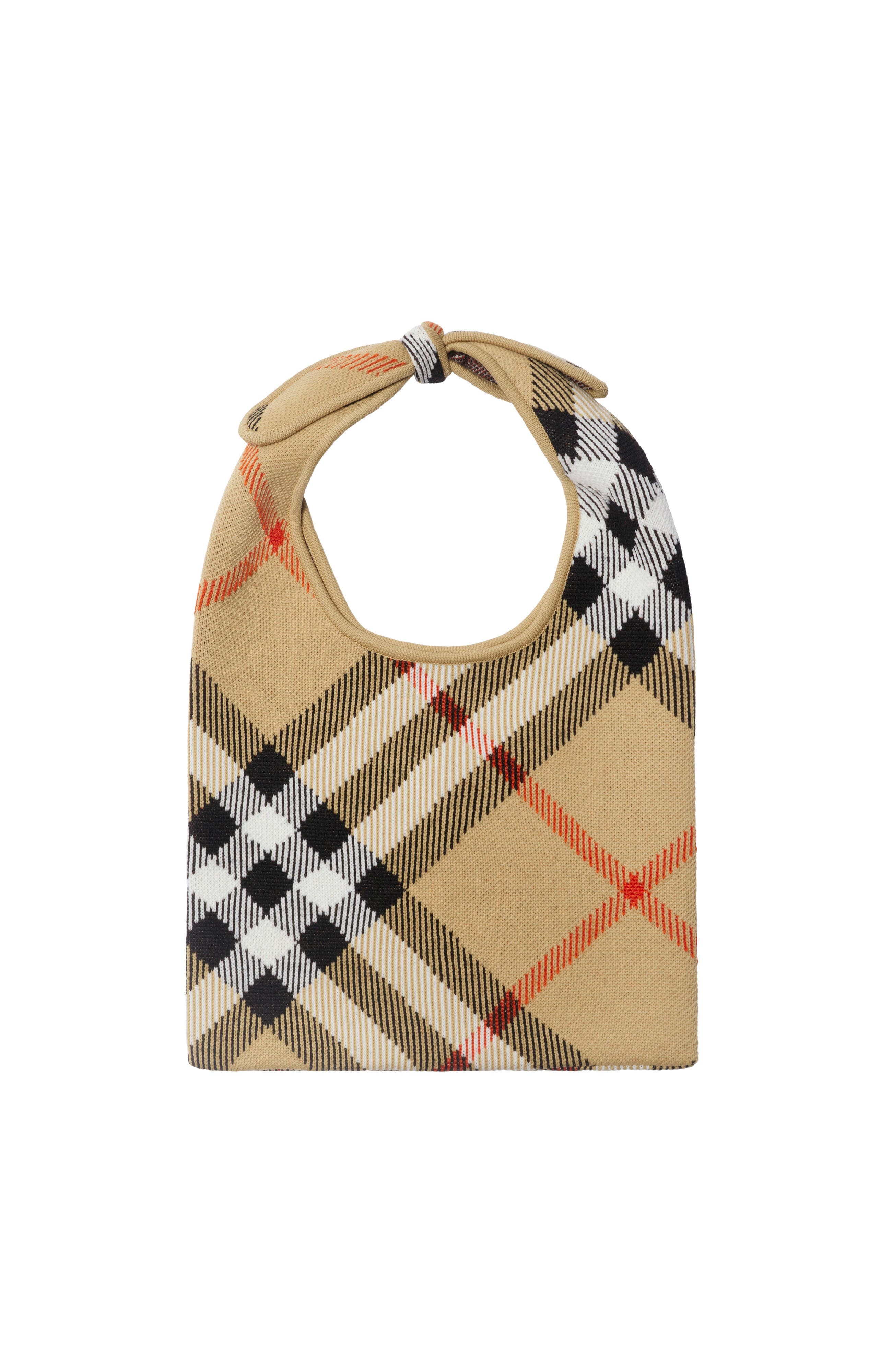 Burberry Check Tie Bag, Main, color, 