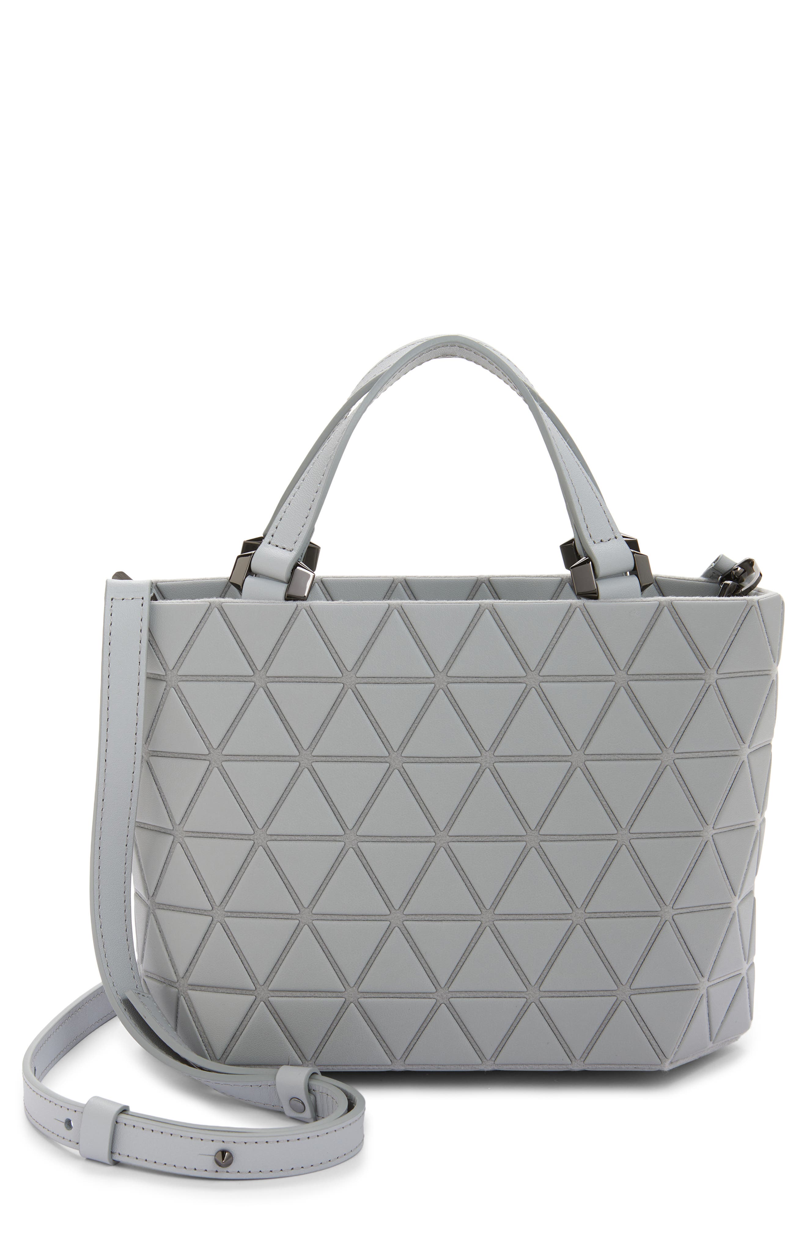 Bao Bao Issey Miyake Crystal Matte Tote, Main, color, Light Gray