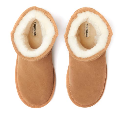 Dearfoams Fireside By Rosebery Genuine Shearling Boot In Brown
