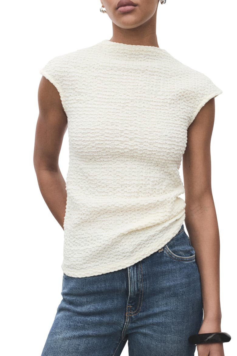 Textured Cotton Blend Top, Main, color, OFF WHITE
