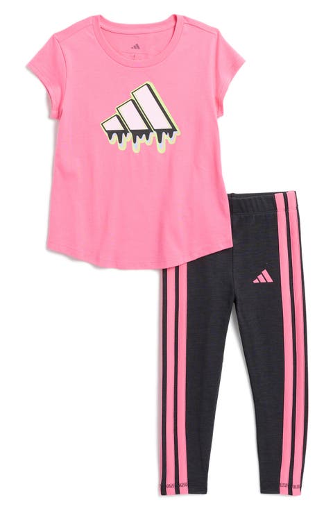 Kids' Mélange Graphic T-Shirt & Leggings Set (Toddler & Little Kid)