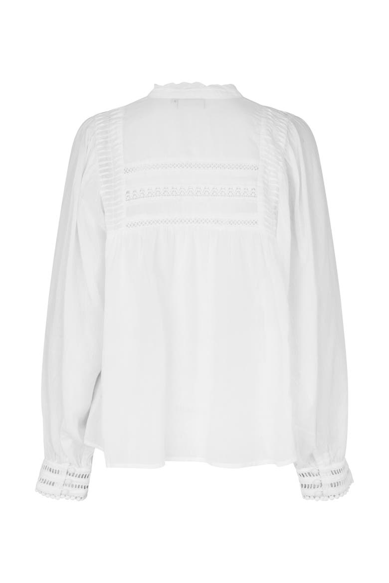 Maizoria Mandarin Collar Blouse, Alternate, color, White
