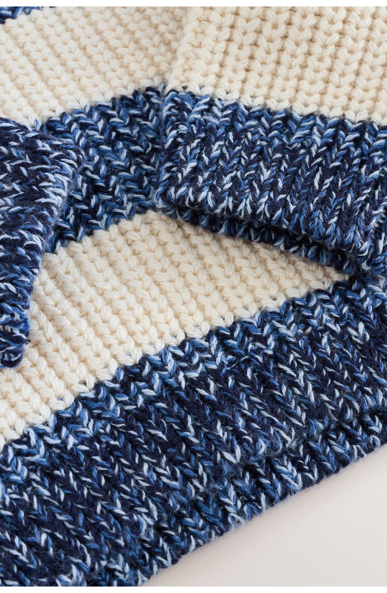 NEXT Kids' Mélange Stripe Crewneck Sweater, Alternate, color, Blue