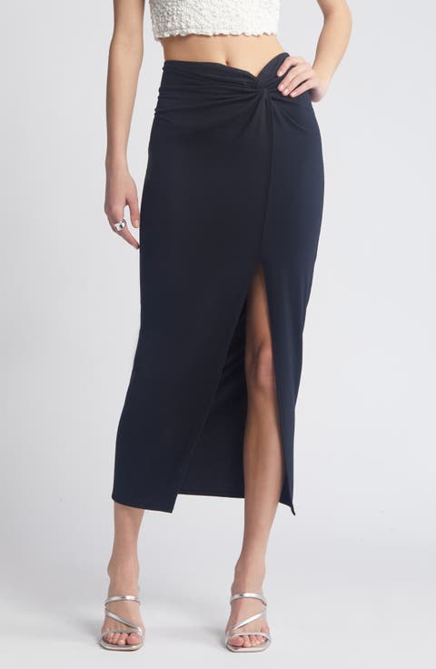 Twist Front Maxi Skirt