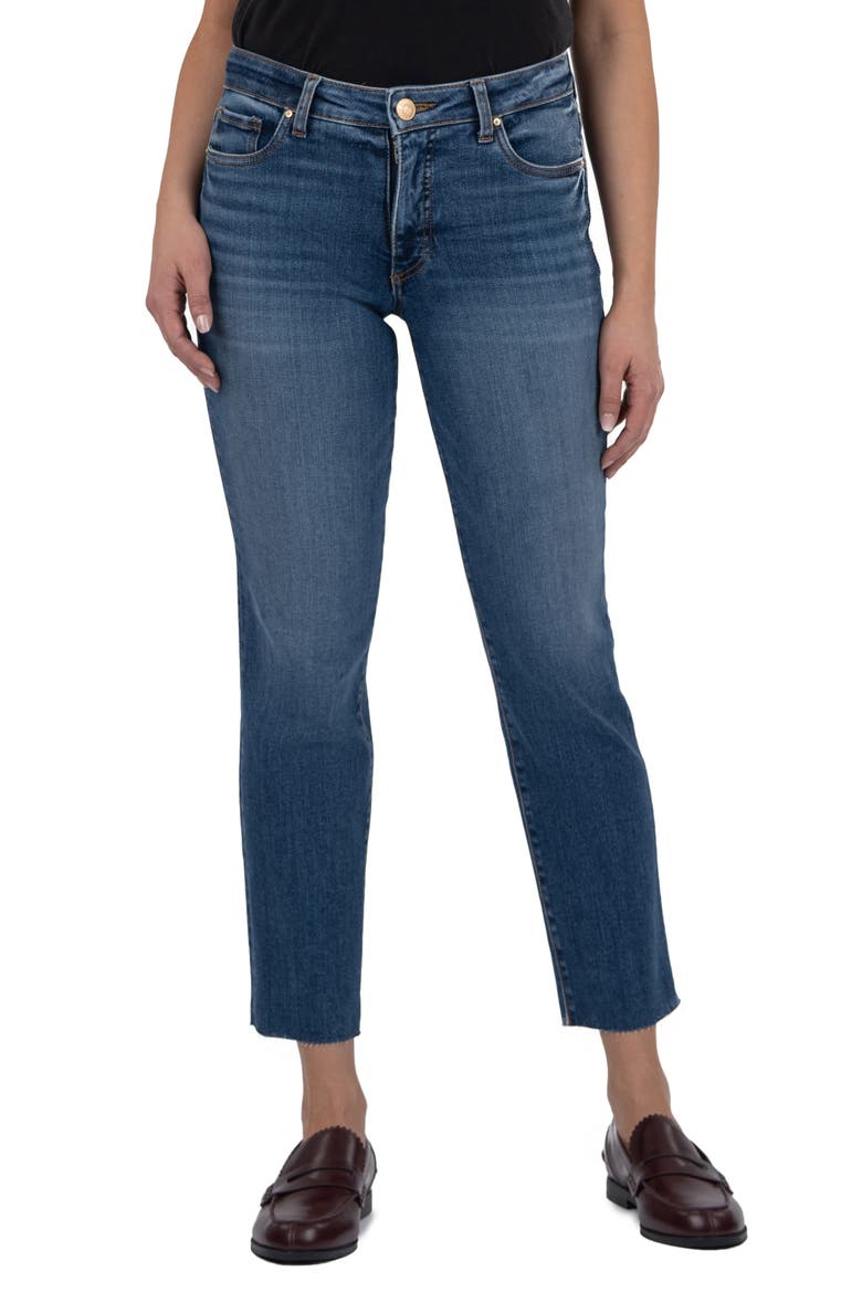 Rachael High Waist Straight Leg Jeans, Main, color, PEERLESS