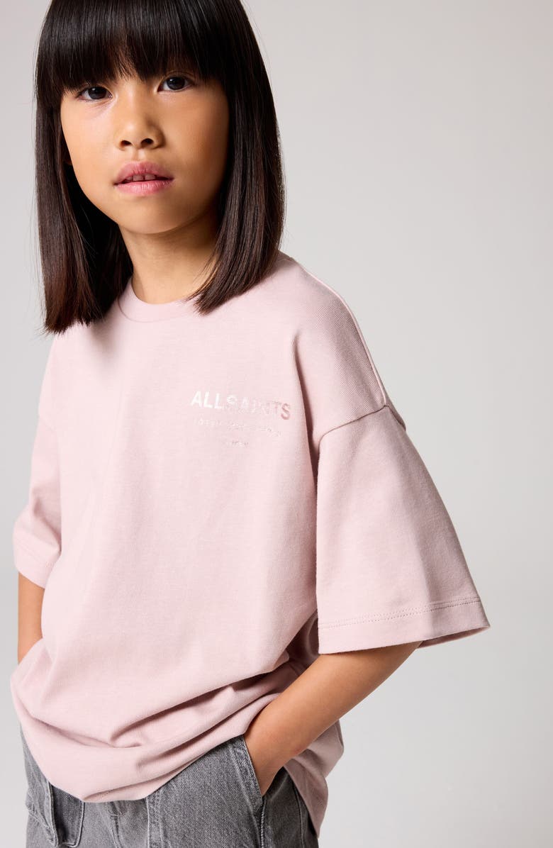 smALLSAINTS by ALLSAINTS Kids' Underground Logo Metallic Cotton Graphic T-Shirt, Alternate, color,