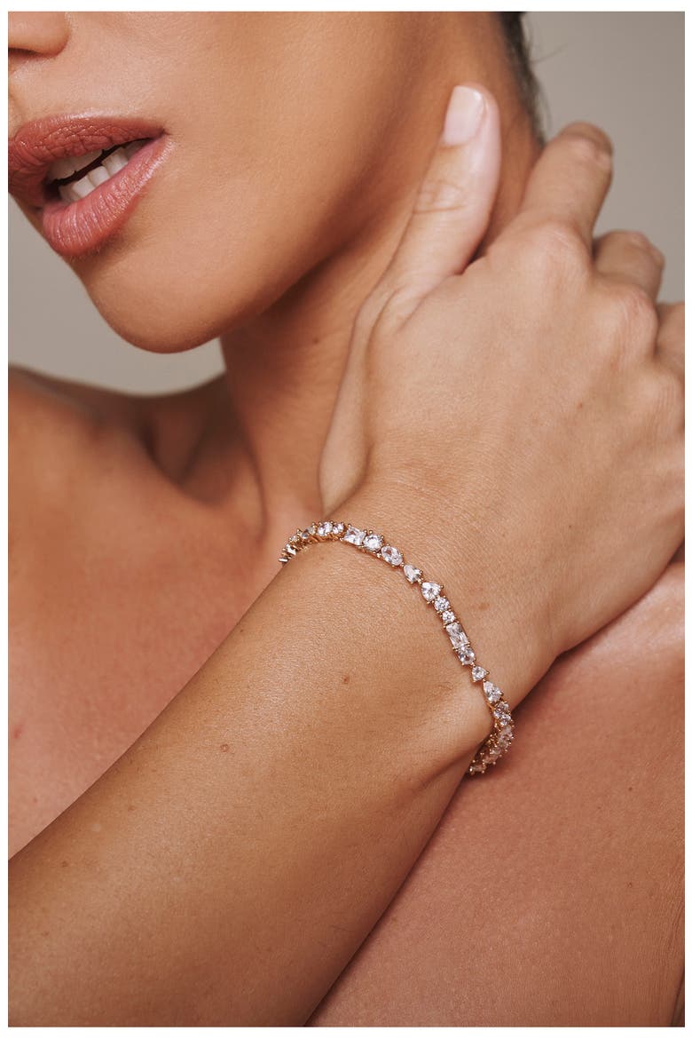 Mavis Tennis Bracelet, Alternate, color, SILVER