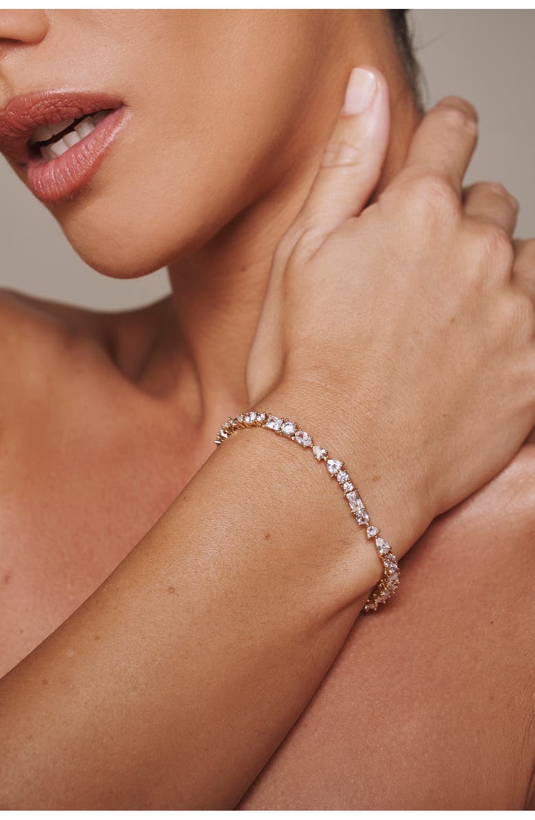 LILI CLASPE Mavis Tennis Bracelet, Alternate, color, Silver