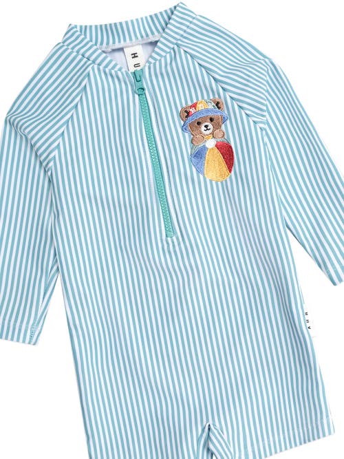 Huxbaby Huxbear Stripe Swimsuit Shortie In Green