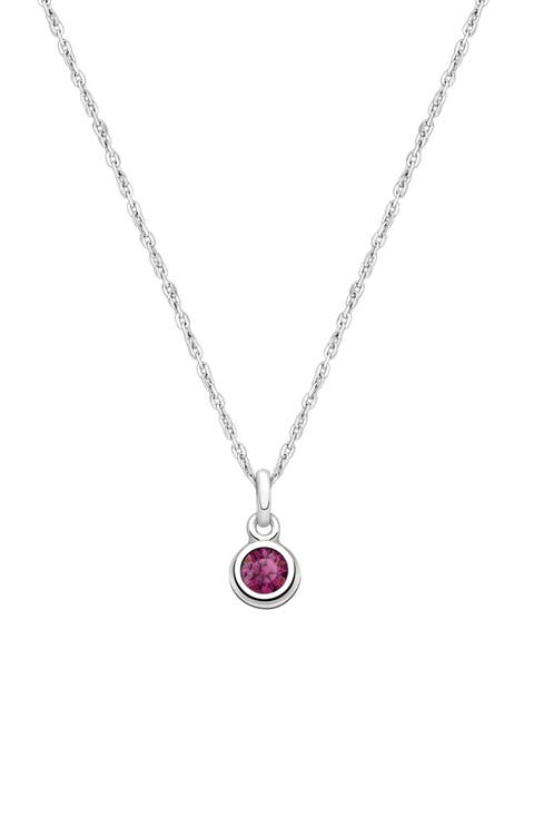Sterling Silver tB® Birthstone 12-14" Necklace