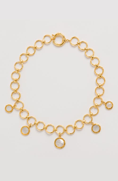Freya Rose Forged Circular Necklace, Gold In Gold