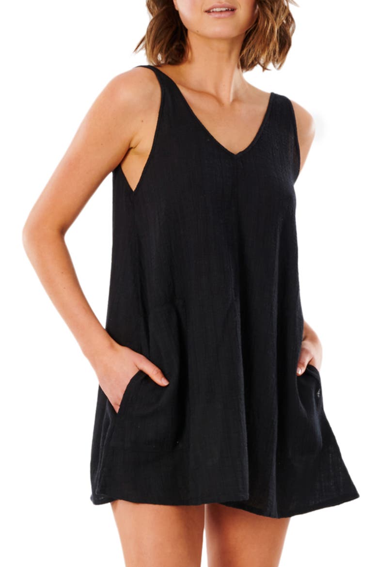Classic Surf Cover Up Dress, Main, color, BLACK